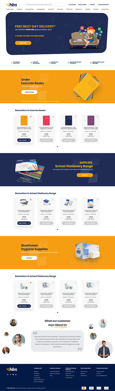 School Supplies Shop - LandingPage design figma graphic design landingpage school shop supplies ui ux webpage