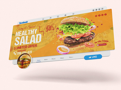 Restaurant Facebook cover design ads banner design banner design carrossel chicken karahi cooking delusion food fitness foodlover lamb karahi media post panificadora