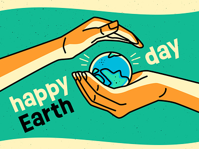 Happy Earth Day earth day ecological enviromental globe hands holiday planet earth world