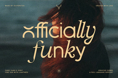 Officially Funky - Modern Font Duo alternates chic font duo font duo pack funky ligatures sans sans font pack sans fonts serif serif and sans serif font serif font pack