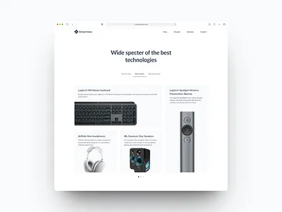 Tech Store · Detachless FREE Figma UI kit behance dailuui design designer designsystem detachless dribbblers herosection productdesign saas search seo ui uidesign userexperience userinterface ux uxdesign website websitedesign