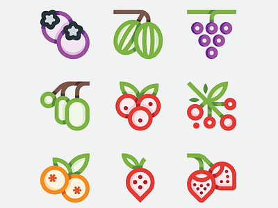 Berries / Basicons actinidia berries berry blackberry blueberry currant fresh garden gooseberry grape harvest icon organic red currant rowanberry seabuckthorn strawberry svg vector wild berries