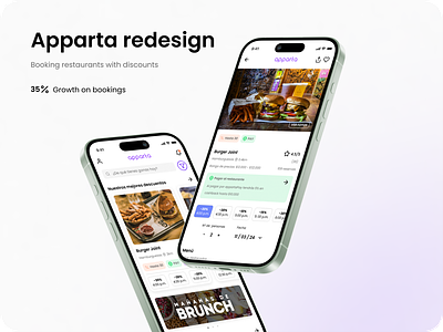 Apparta - Mobile App Design app design app design inspo app redesign application design design design system figma redesign restaurant restaurant app ui ui design ux ux design ux research uxui design