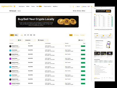 P2P Buy/Sell Website UI/UX Design design figma figma design figma designer landing page p2p buysell design p2p langing page p2p ui ux design p2p website p2p website design ui ui ux ui ux design ux web web design website website design website designer website ui ux design