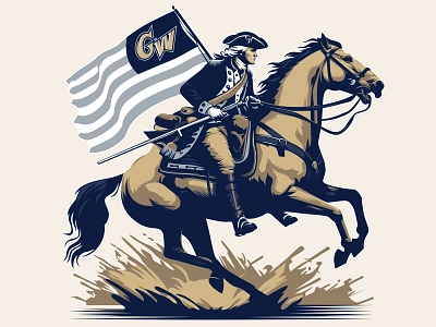 Revolutionary Rider changethethought college sports branding george washington uviversity logo design mascot design mascot graphic mascot graphics mascot logo revolution revolutionary sports brand sports branding sports design sports graphics the revs vector art vector graphics vector logo vector mascot