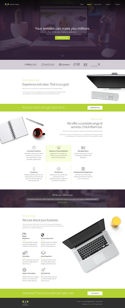 Branding & Web Design - Spring Force branding graphic design web design