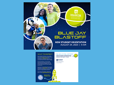 New Student Orientation Postcard 2023 branding college design graphic design logo typography