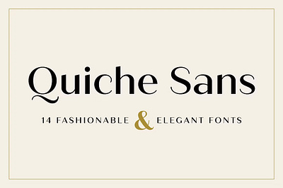 Quiche Sans Font Family contemporary contrast didone elegant fashion high contrast magazine modern monoline sans sans serif style