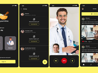 Mobile App Design - Doctor and generic social contact app design app desing best ui design best ui design 2024 best ui desing 2024 design doctor app design minimal ui desing mobile app desing top mobile app design top ui design ui design ui designer ui ux