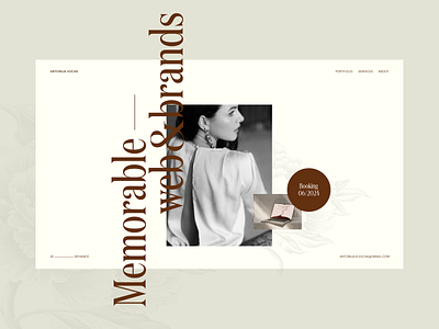 Porfolio hero exploration asymmetrical design figma layout typoghraphy ui web website