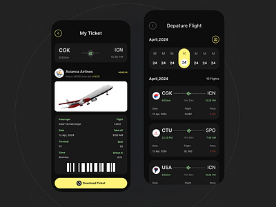 Flight Booking Mobile App app best app design booking app dribbble 2024 flight flight booking modern app 2024 trending app 2024 uiux design