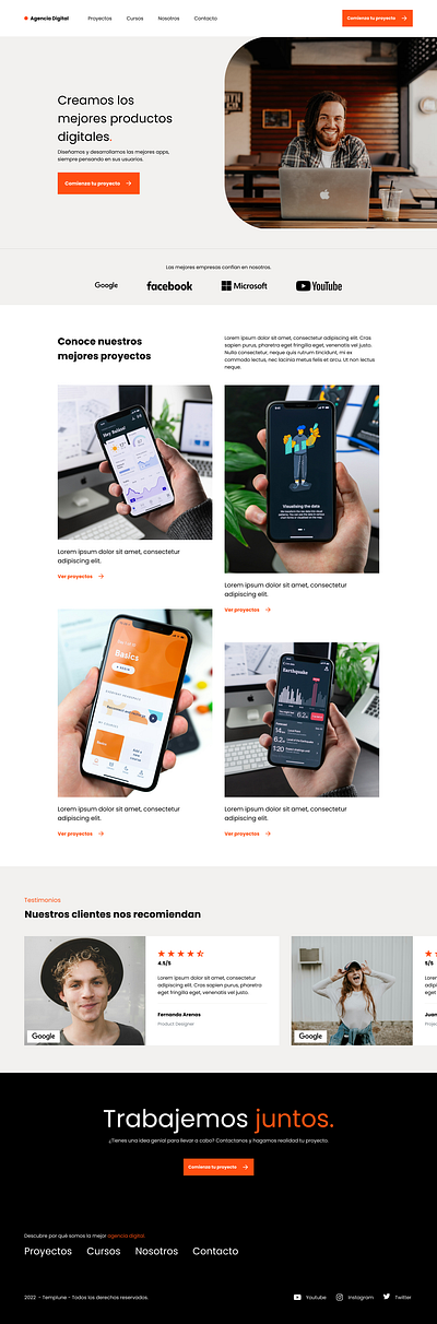 Landing Page - Digital agency branding design figma landing page ui uidesign uiux user interface website