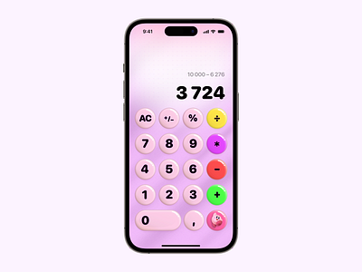004 dailyui – kirby themed calculator calculator calculator app kawaii kirby mobile app mobile calculator pink ui design user interface