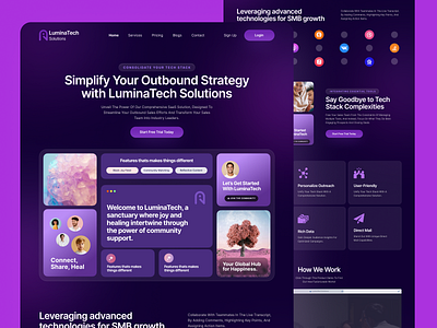 Lumina Tech Solutions Homepage Re-Design adobe xd business dashboard design figma footer header home page illustrator landing page mobile app photoshop saas ui ux web page