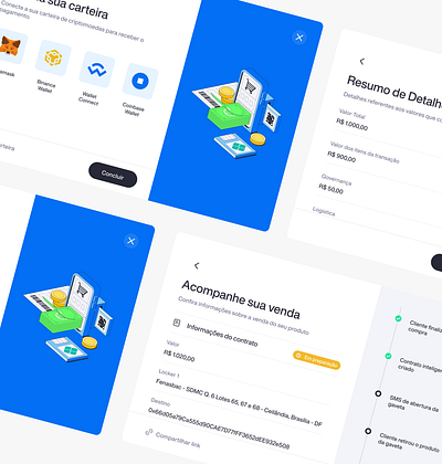 Smart Locker - Screens Modal blockchain branding finance modal ui ux