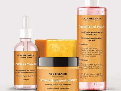 Glo Melanin product bundle renders graphic design mockup product mockup product mockups product render