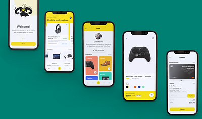 Habitual App-Enjoy Stress Free Shopping app design typography ui ux