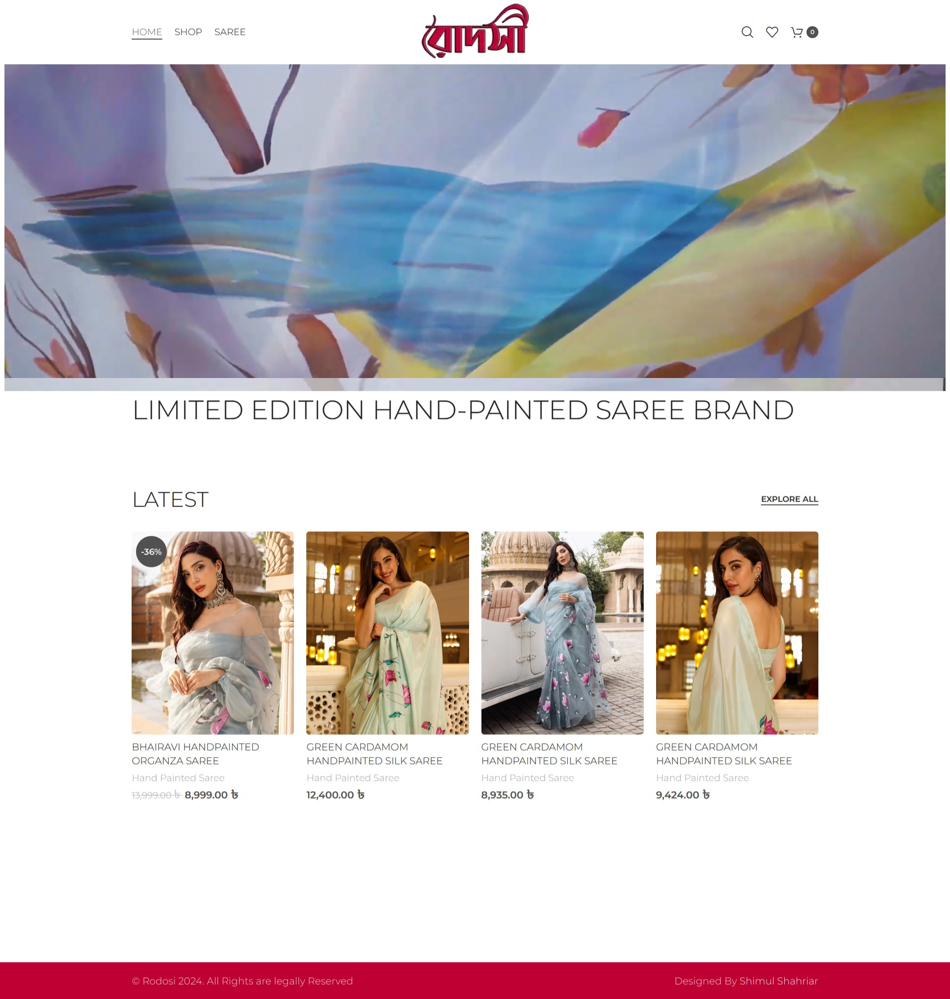 Ultra Minimal Ecom Website For Rodosi.com design footer nav mobile menu ui