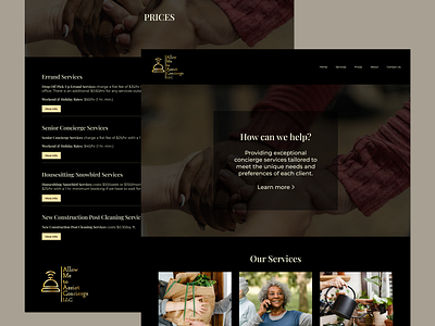 Website Design for Concierge Service figma ui design ux design website design wordpress