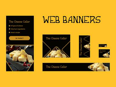 Web banners for cheese market banner banners branding graphic design webbanner