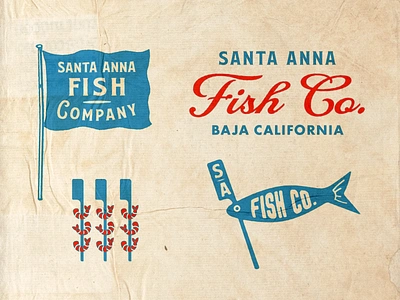 Santa Anna Fish Co. Branding beach branding fish fishing flag flag branding flag design flag logo food los angeles restaurant restaurant branding retro seafood vintage vintage branding vintage design vintage restaurant vintage seafood wes anderson