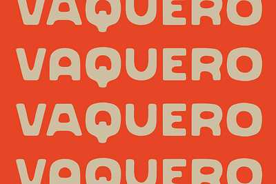 Vaquero Typeface branding design font graphic design logo