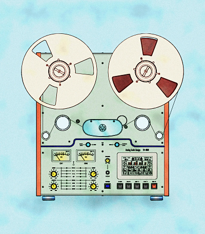 Dub '24 doodle dub 24 illustration noise reel to reel shunte88 vector