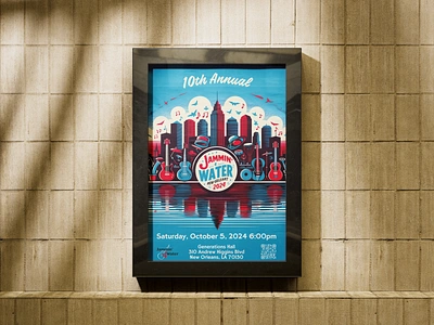 Jammin' 4 Water Event Poster charity design graphic design non profit poster print