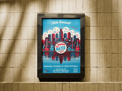 Jammin' 4 Water Event Poster charity design graphic design non profit poster print