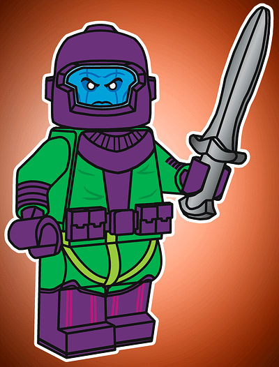 'Kang the Conqueror' LEGO drawing digital drawing graphic design lego