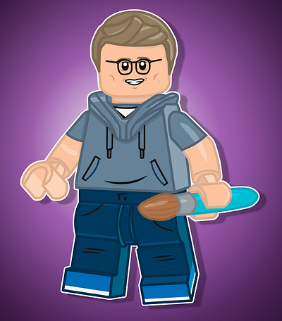 'Self Portrait' LEGO drawing art design digital art illustration lego