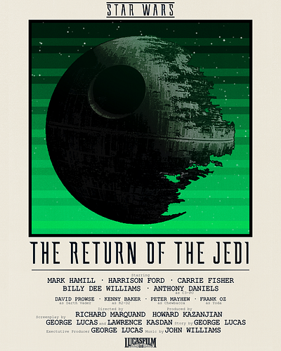 'The Return of the Jedi' Movie Poster art design graphic design illustration movie poster star wars
