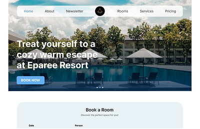 Hotel and Resort Booking Landing Page (Website UI Design) hotel booking ui deisgn resort landing page design uiux design website landing page website ui design
