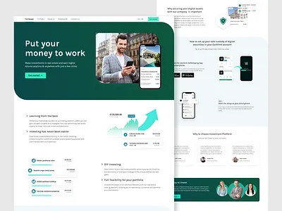 Real Estate Website design landing real estate ui website
