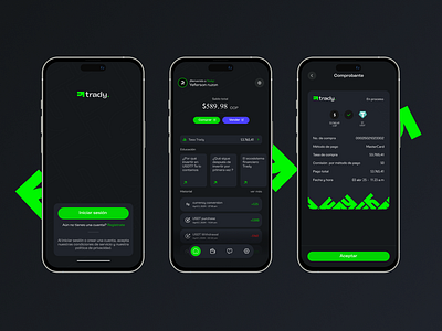 Trady app design app cripto design prototipe ruzon trading trady ui