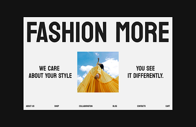 E-commerce Website branding collection design e commerce fashion figma landing page main photo shop style ui ux web website