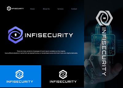 INFISECURITY - Logo Design branding cyber icon cyber logo cyber security logo graphic design icon icon design logo design minimall icon minimall logo security logo