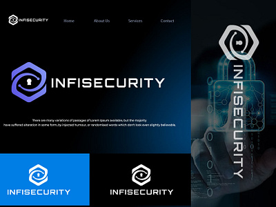 INFISECURITY - Logo Design branding cyber icon cyber logo cyber security logo graphic design icon icon design logo design minimall icon minimall logo security logo