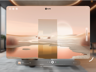 AI Generated Soundscapes - Spotify Integration ai apple vision ar augmented reality digital design experience design generative ai generative ux product design ui ux vision pro vr xr