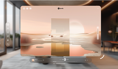 AI Generated Soundscapes - Spotify Integration ai apple vision ar augmented reality digital design experience design generative ai generative ux product design ui ux vision pro vr xr