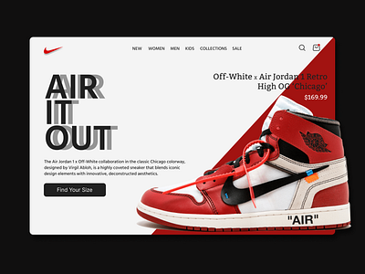 Nike Website UI Design Landing Page branding design graphic design illustration logo nike shoe shopping typography ui ui design ux ux design vector web website website ui