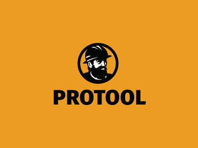 PROTOOL - Rebrand branding construction graphic design hard hat illustration logo working man