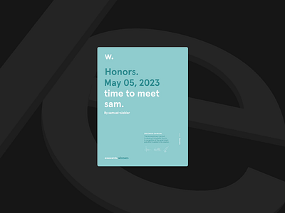 First Honorable Mention by Awwwards awwwards design graphic design ui visualdesign visualdesigner web webdesign website