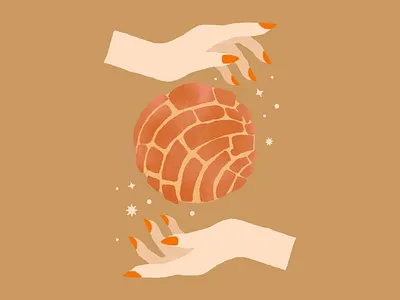 Magic pan dulce 2d animation after effects animation bread design food graphic design hands illustration magic motion graphics sweet