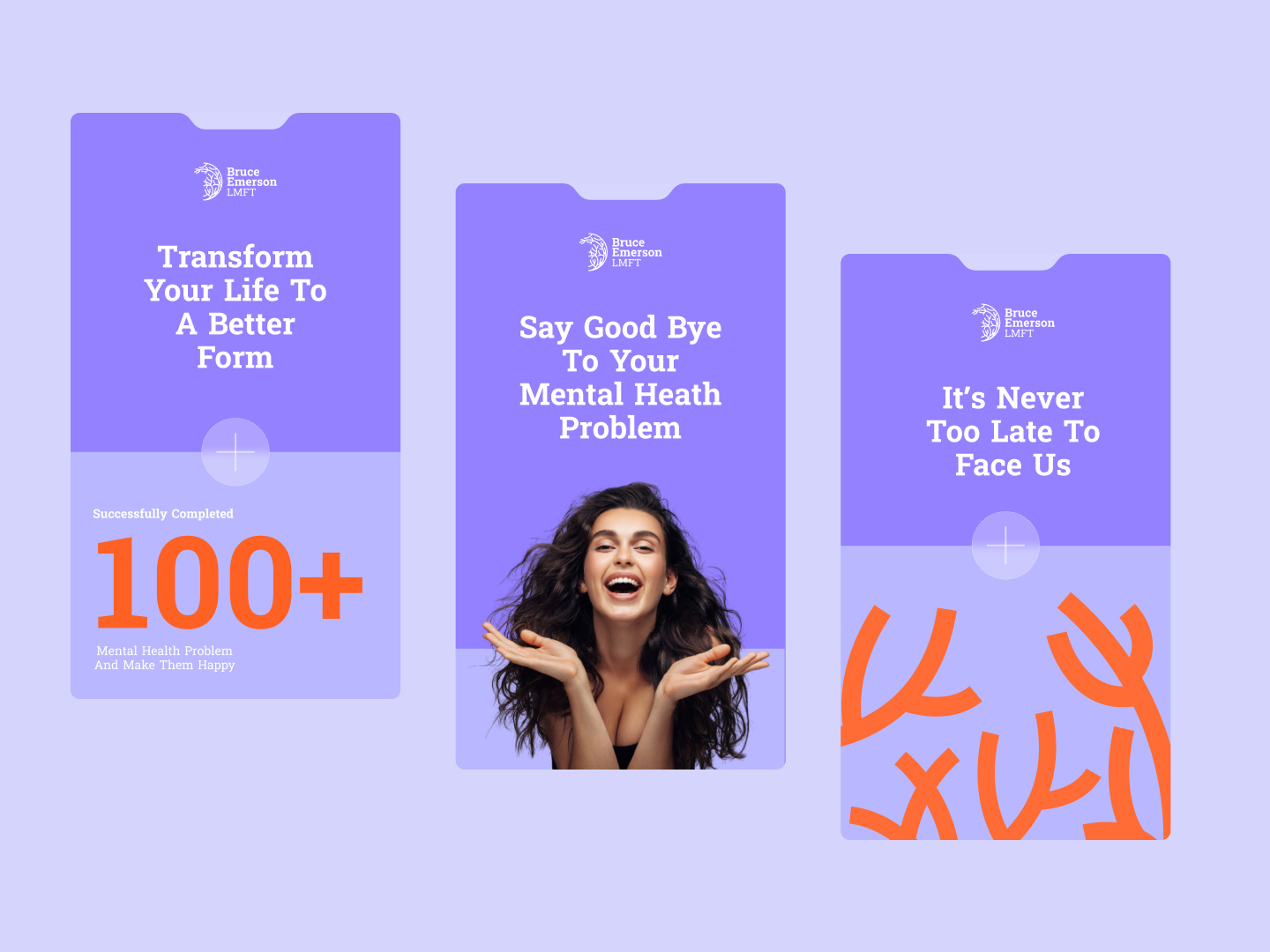 Bruce Emerson, LMFT - Brand Identity Design brand guide brand guidlines brand identity branding design graphic design illustration logo mental healt ui vector