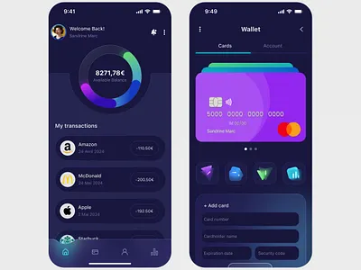 Wallet page web 3.0 - The Future 💥 graphic design mobile app ui ux wallet