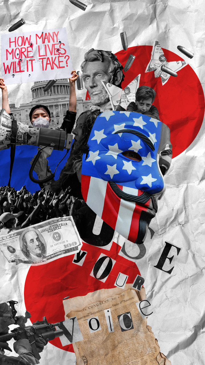 American Animated Collage experimental graphic design graphic design multimedia social issue video