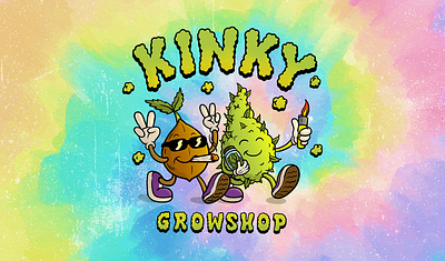 Kinky Growshop animation art artwork cartoon comic design doodle draw drawing graphic design growshop illustration logo motion graphics smoke