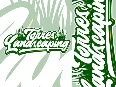 Torres Landscaping ( Lettering logo design ) apparel brandidentity branding graphic design illustration landscape lettering lettering logo logo brand logo illustration logo lettering logotype sticker design tshirt design typography