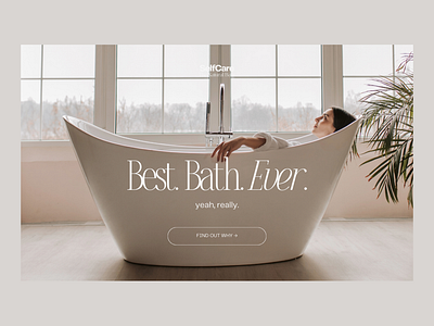 Best Bath Ever branding landing page site design ui website design